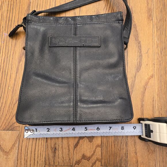 fossil black pebble leather crossbody Small Purse - Picture 9 of 11